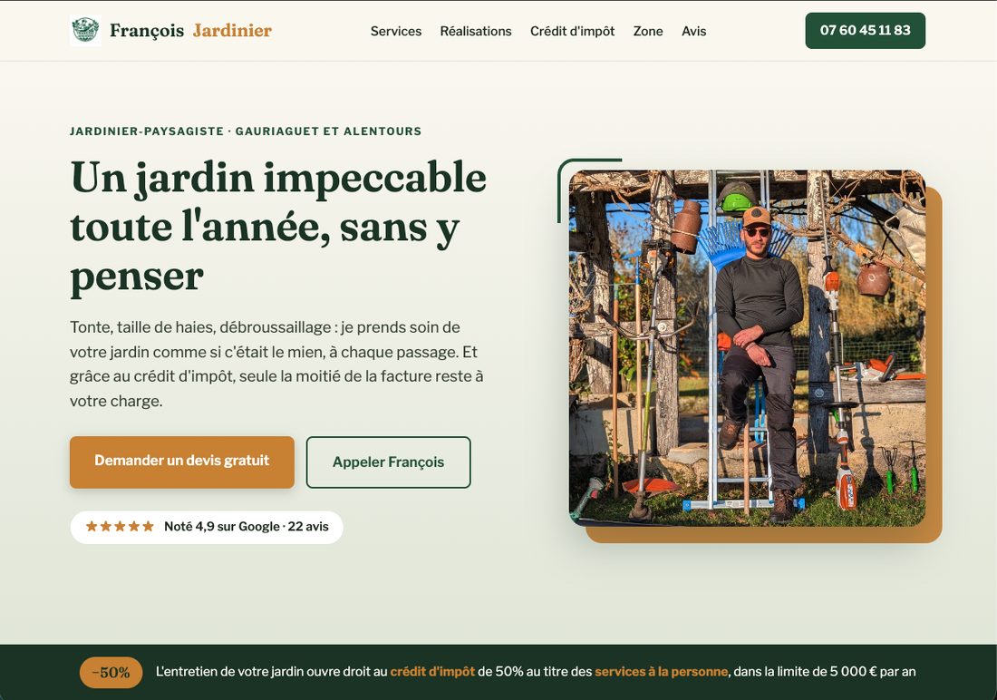 Exemple de site d'un membre du réseau